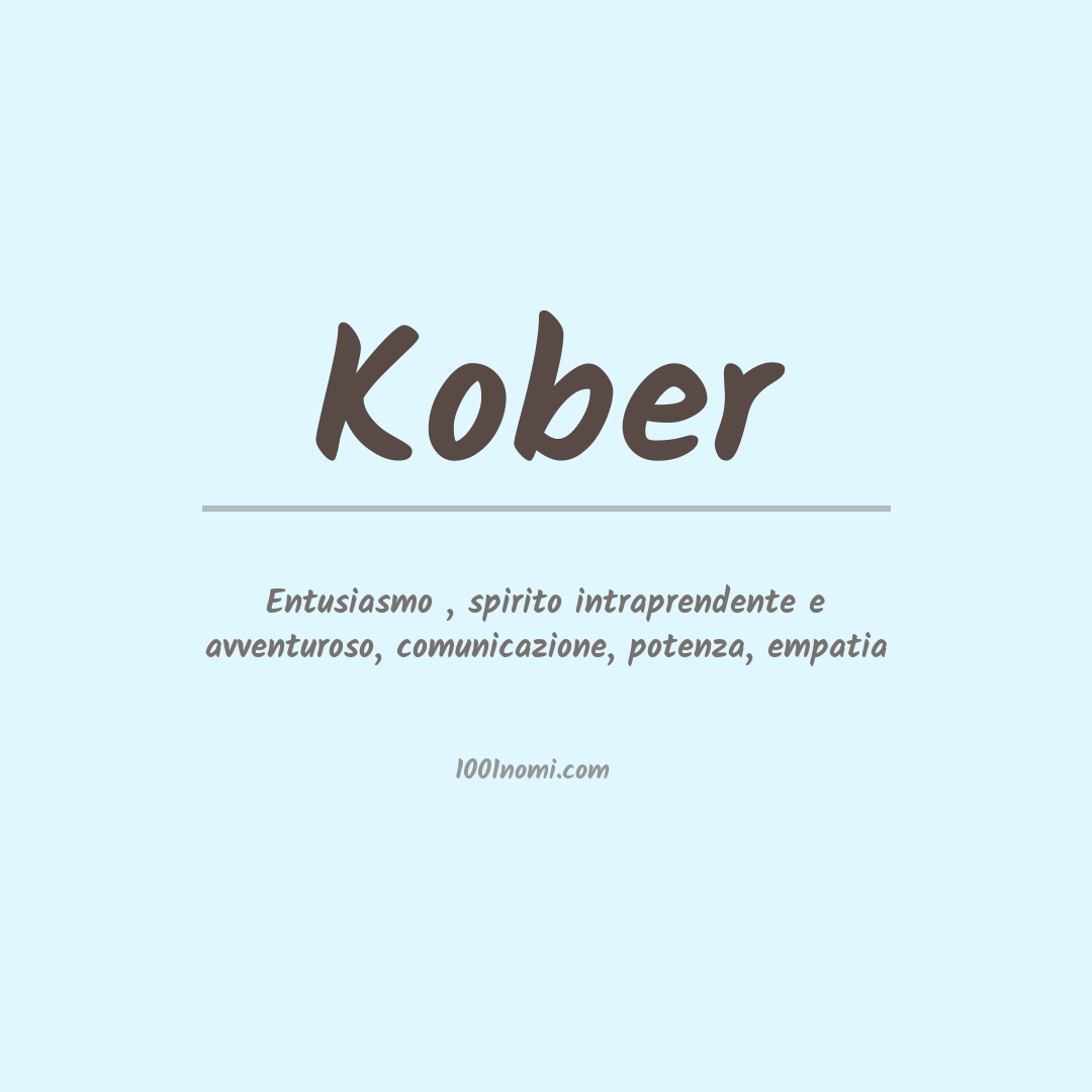 Significato del nome Kober