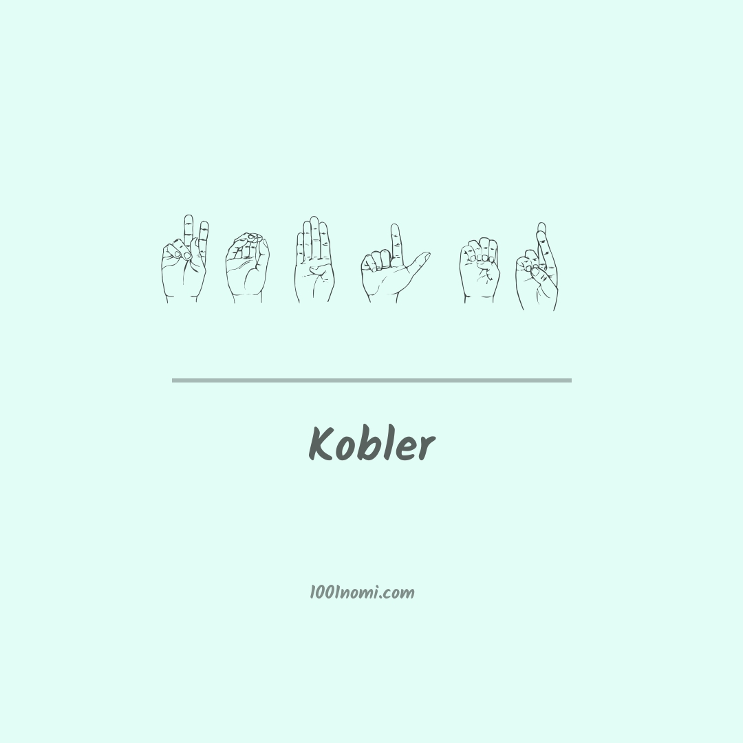Kobler nella lingua dei segni Kobler nella lingua dei segni