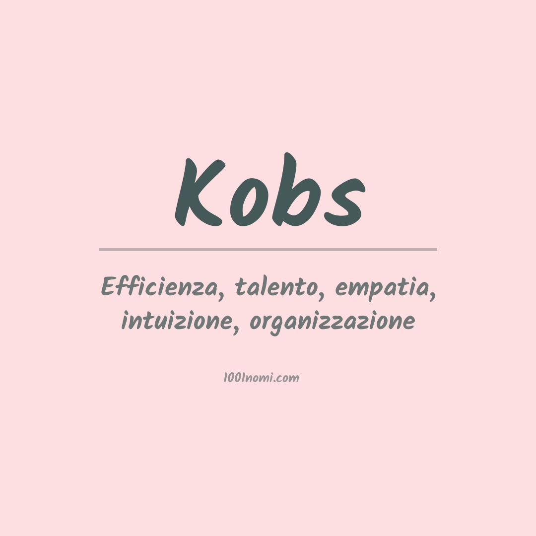 Significato del nome Kobs