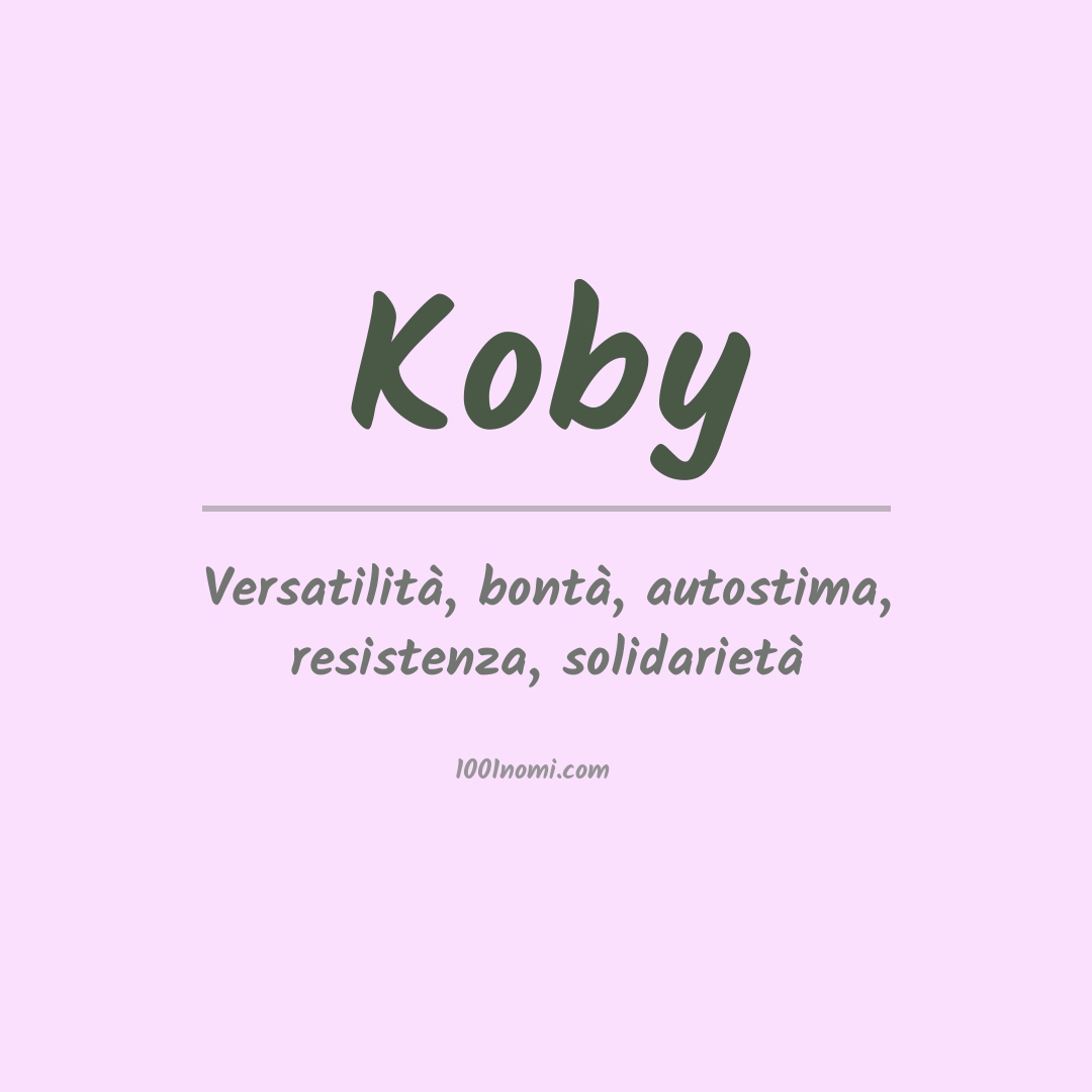 Significato del nome Koby