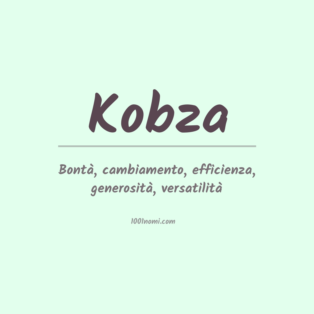 Significato del nome Kobza Significato del nome Kobza