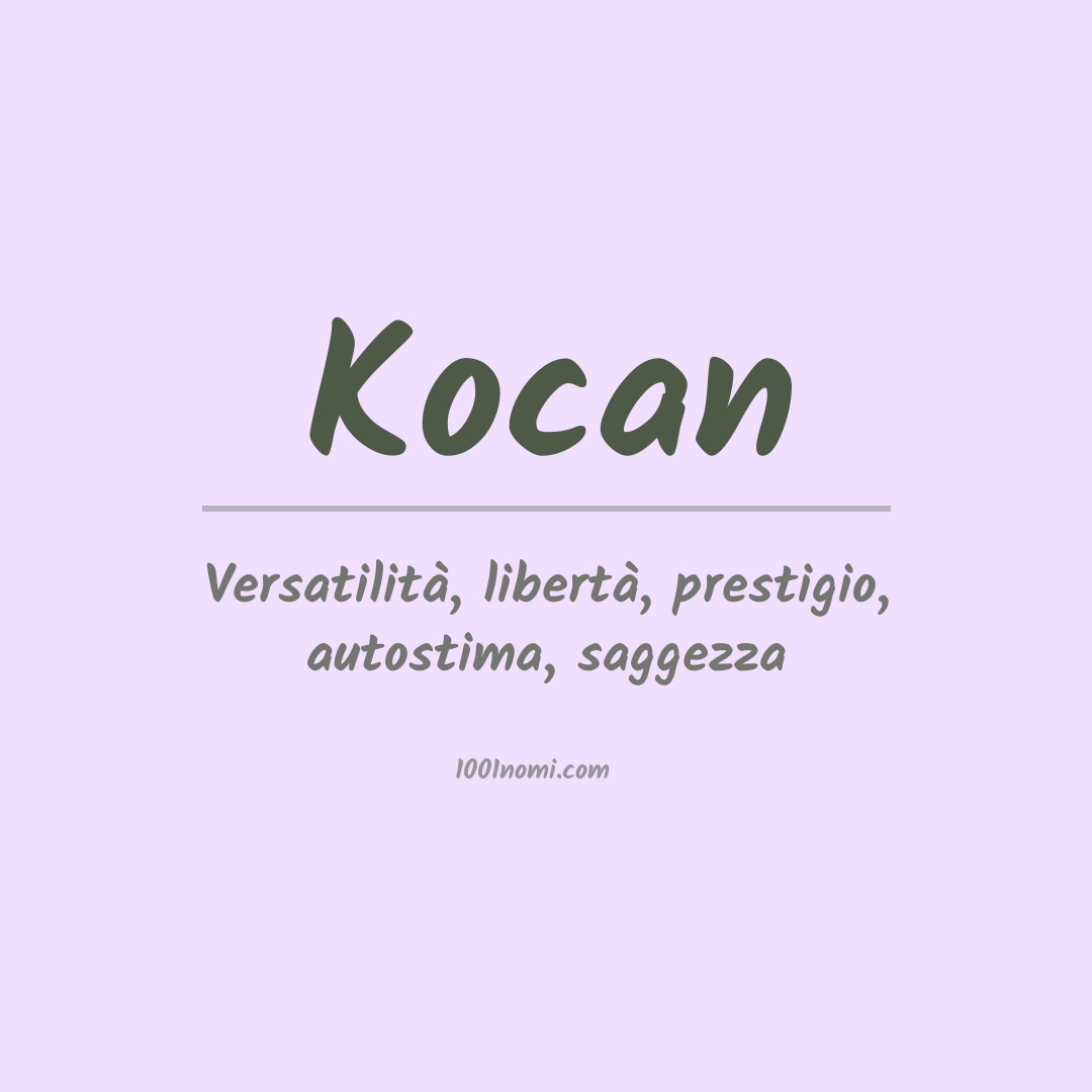 Significato del nome Kocan