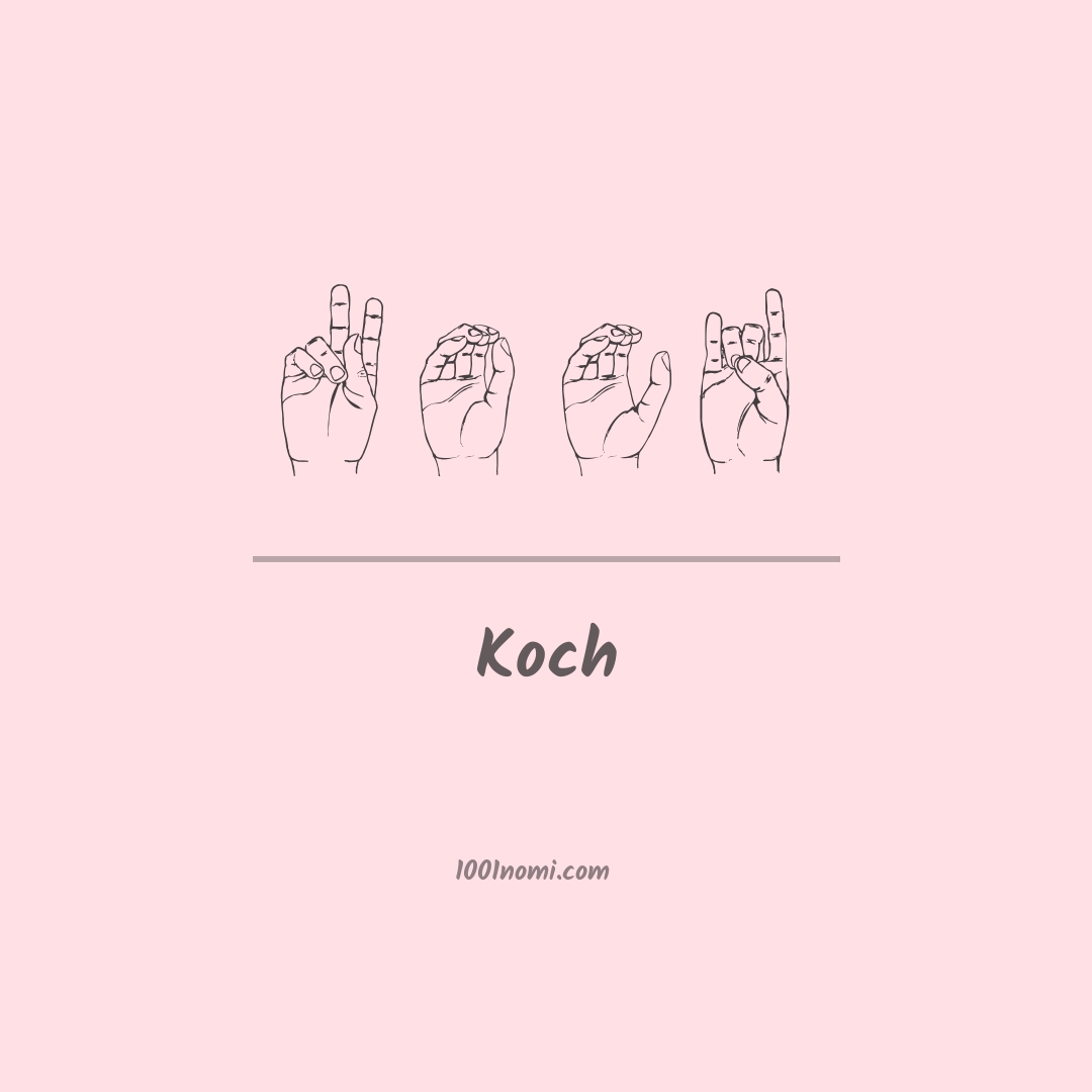 Koch nella lingua dei segni