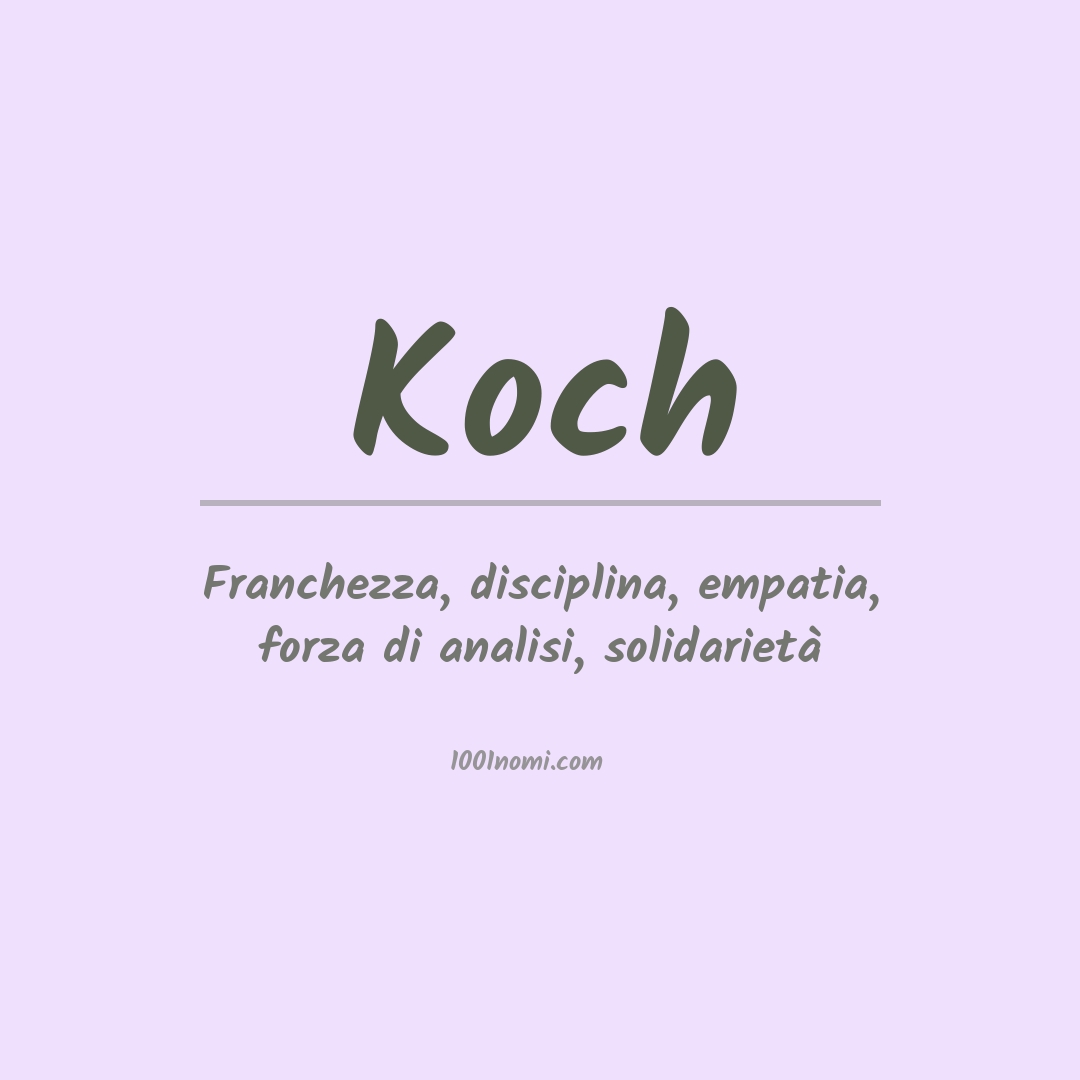 Significato del nome Koch