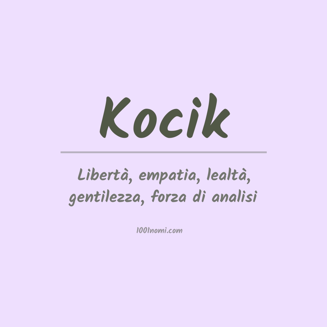 Significato del nome Kocik