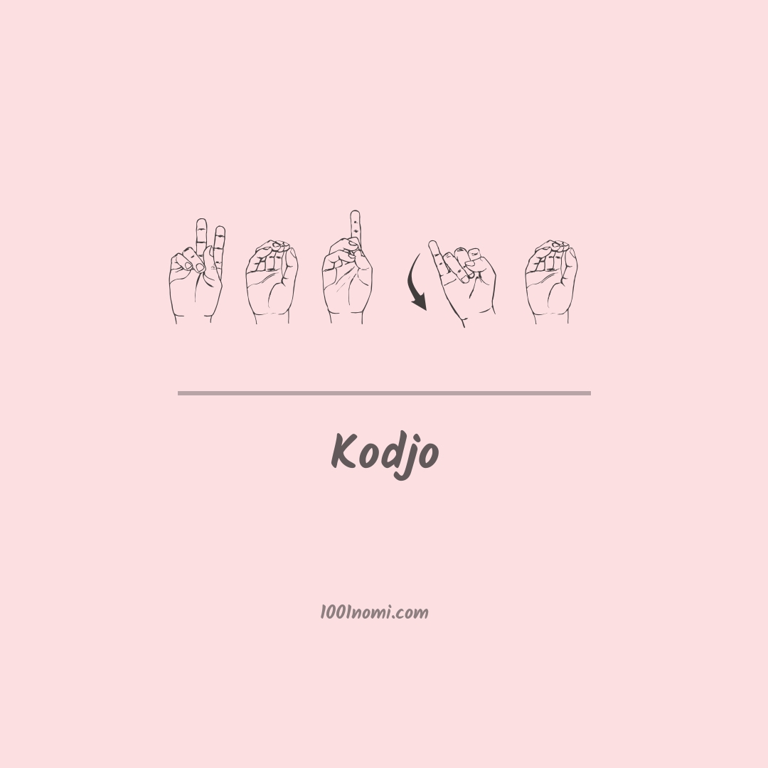 Kodjo nella lingua dei segni Kodjo nella lingua dei segni