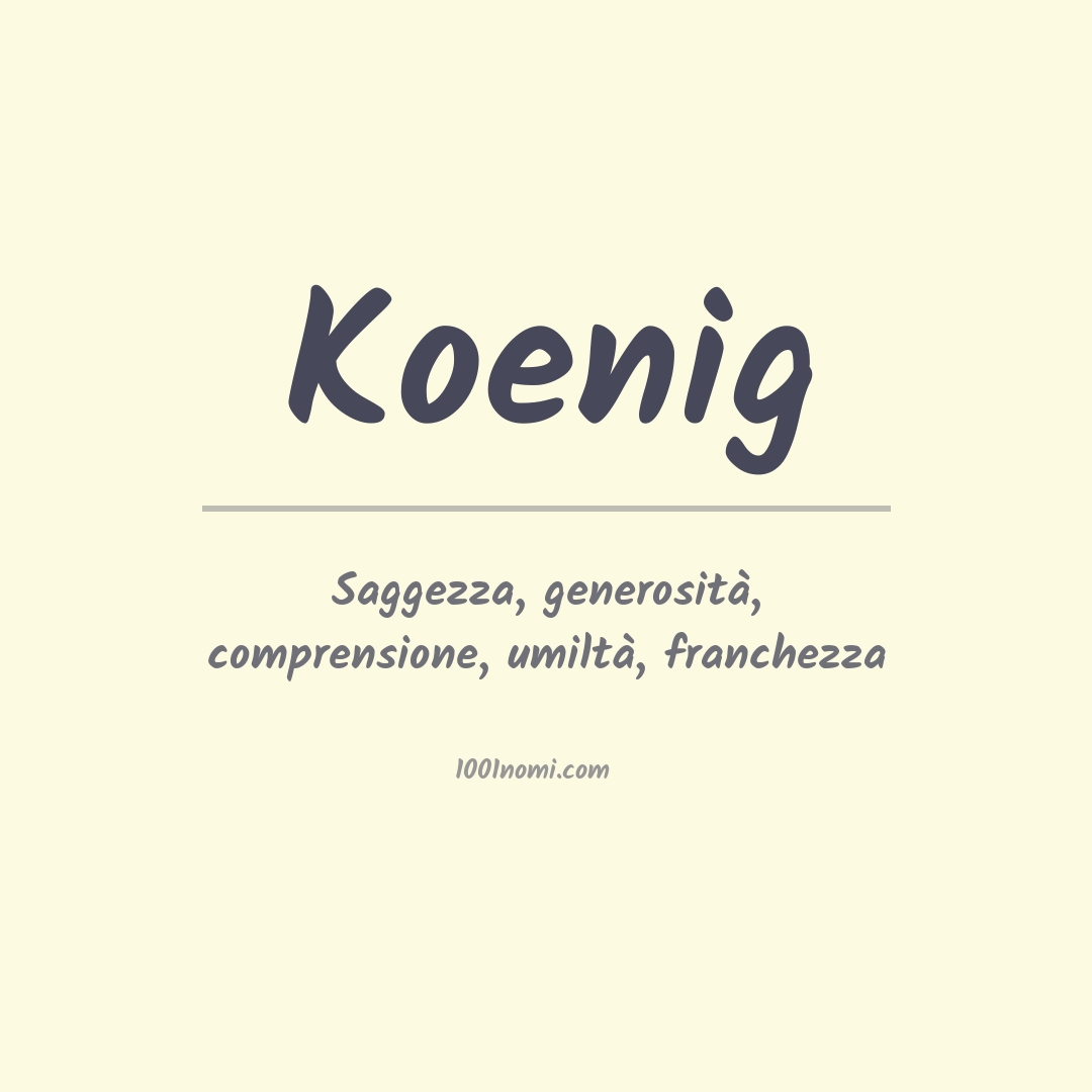 Significato del nome Koenig