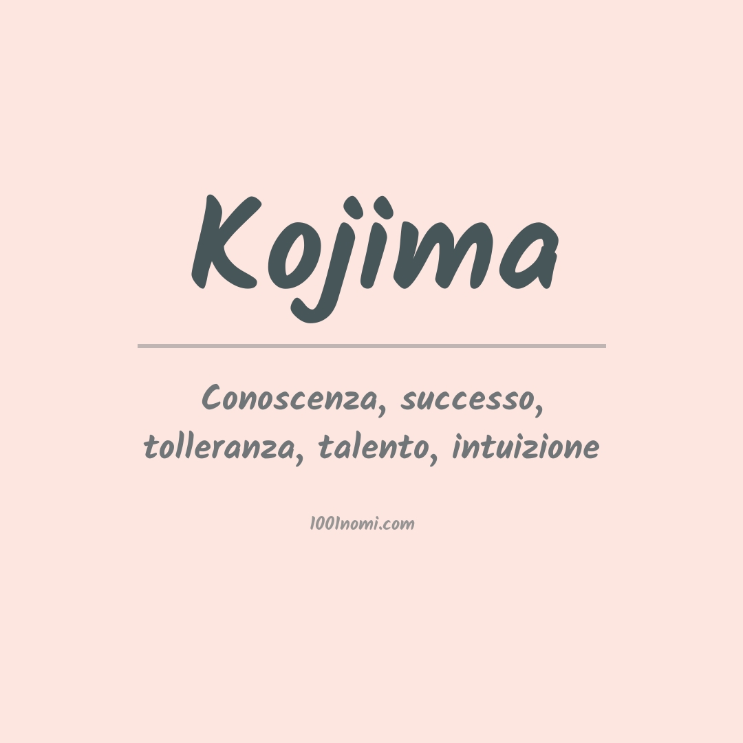 Significato del nome Kojima