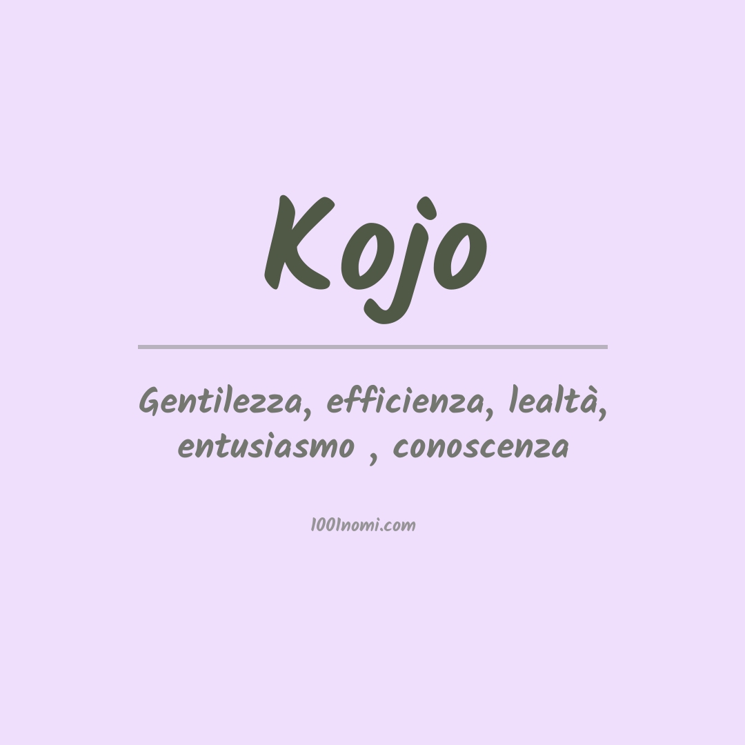 Significato del nome Kojo