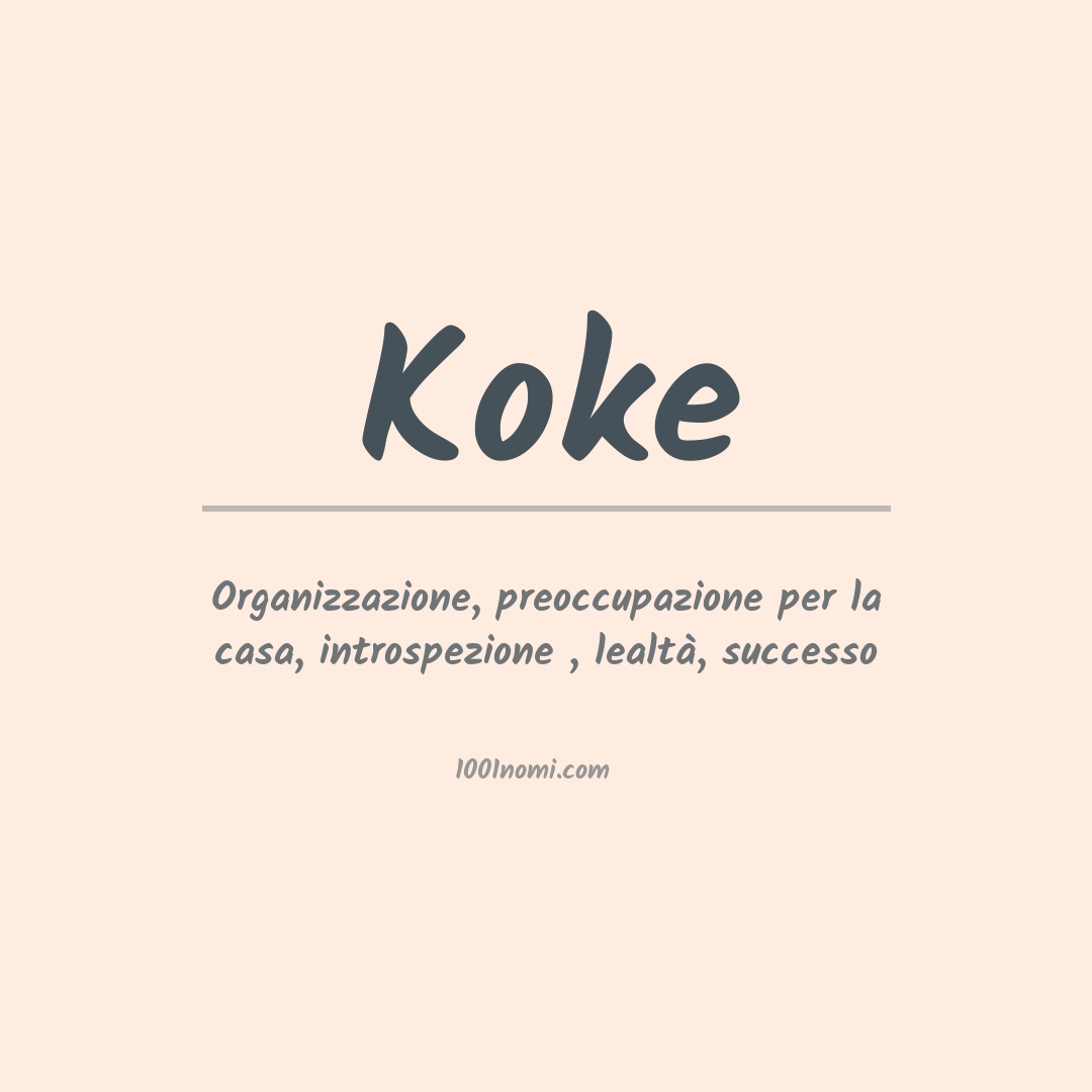 Significato del nome Koke