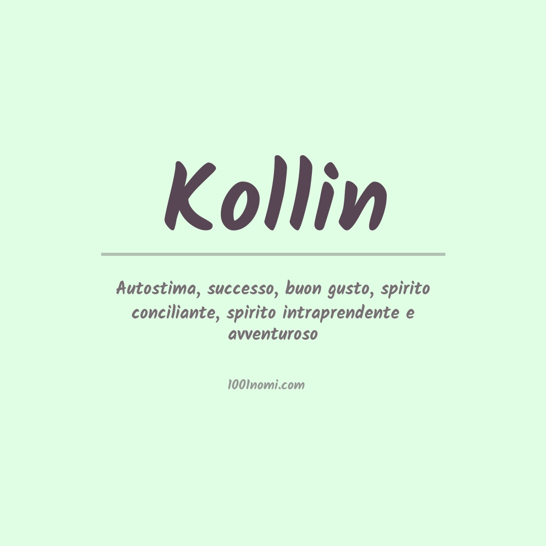 Significato del nome Kollin