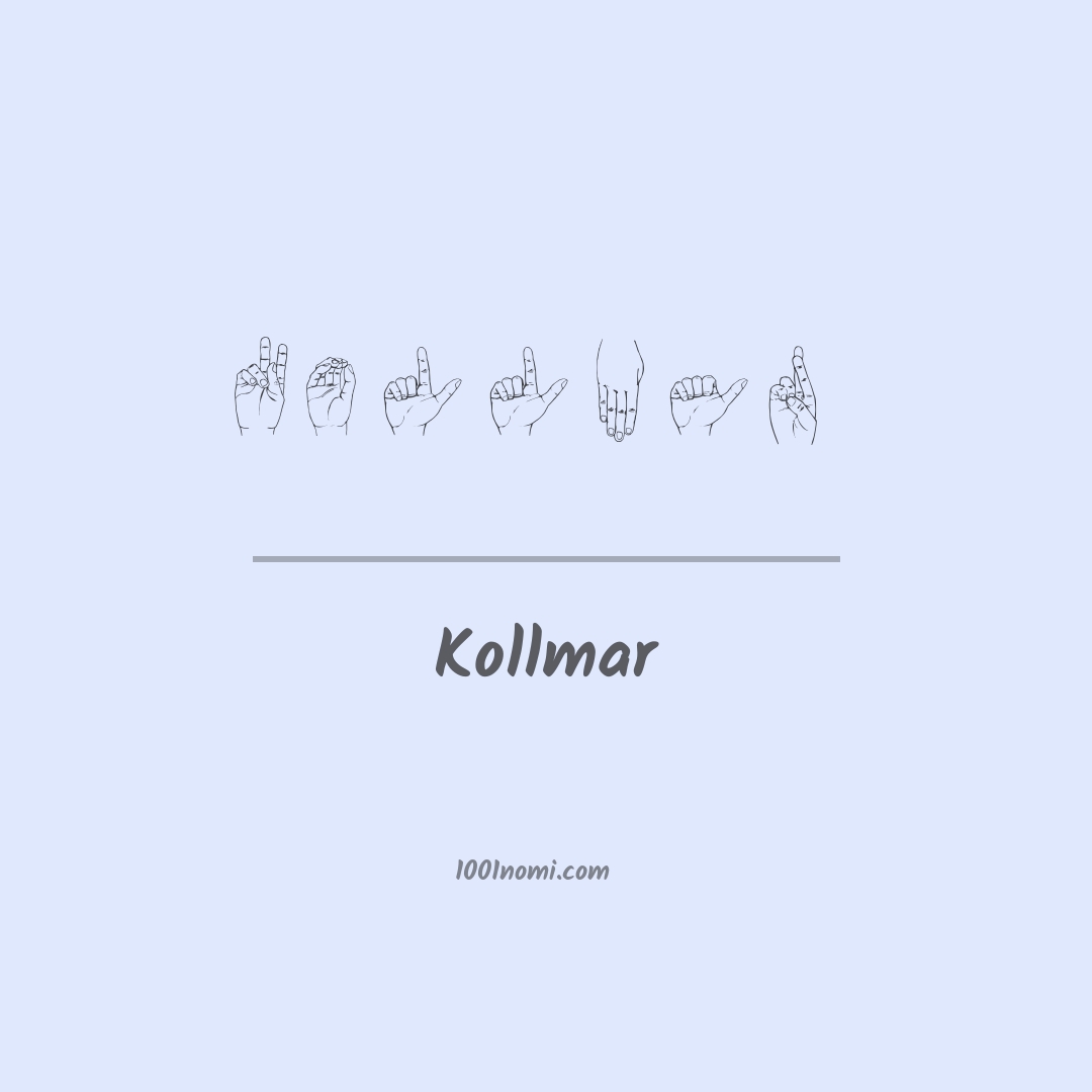 Kollmar nella lingua dei segni Kollmar nella lingua dei segni