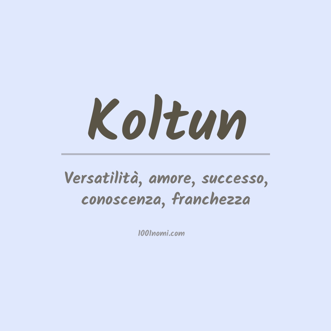 Significato del nome Koltun