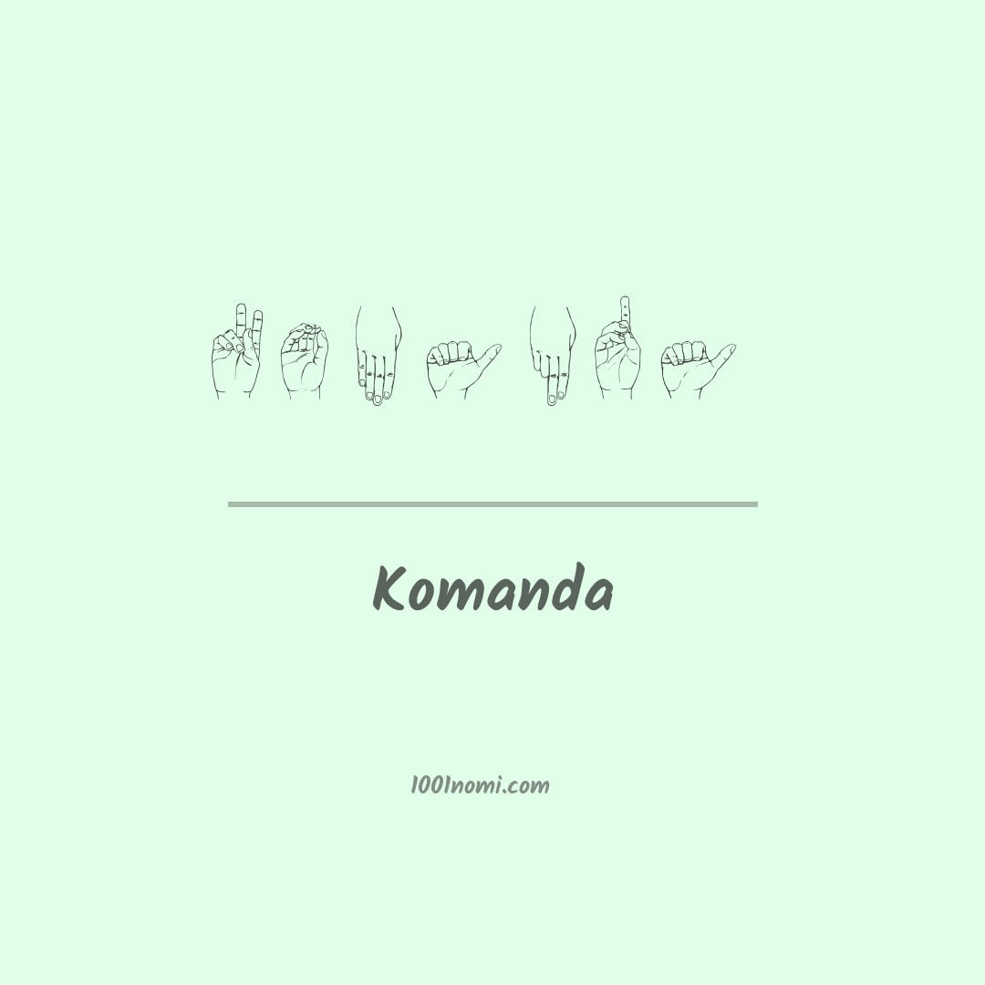 Komanda nella lingua dei segni