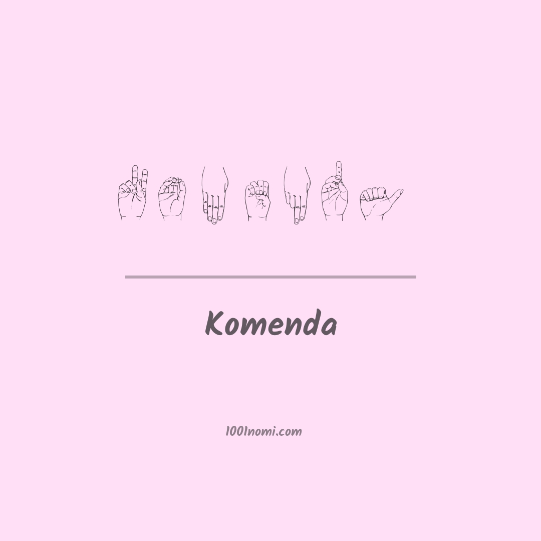 Komenda nella lingua dei segni