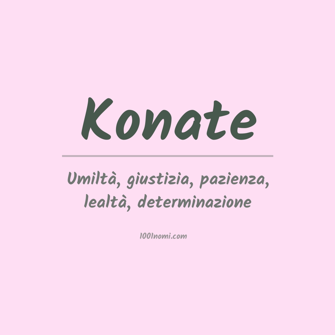 Significato del nome Konate