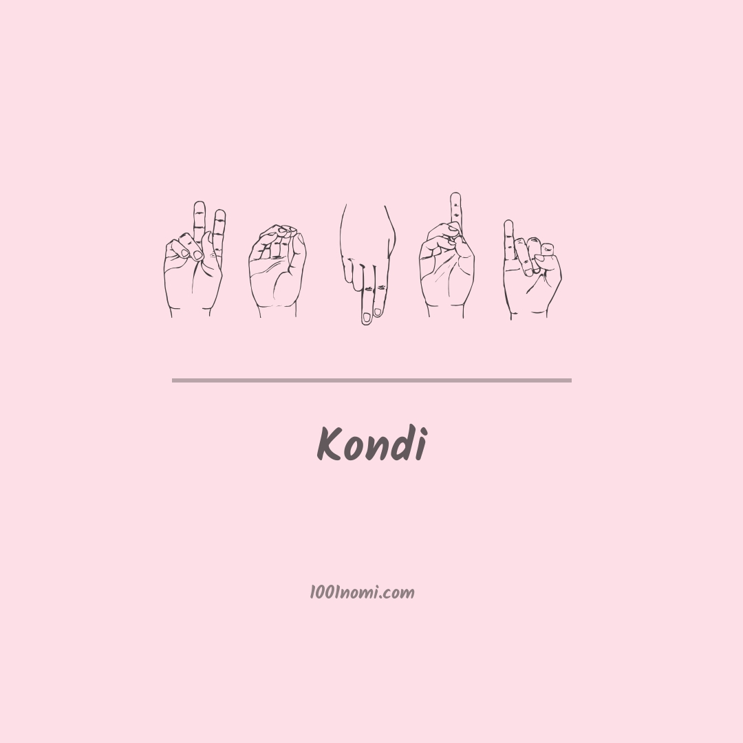 Kondi nella lingua dei segni Kondi nella lingua dei segni