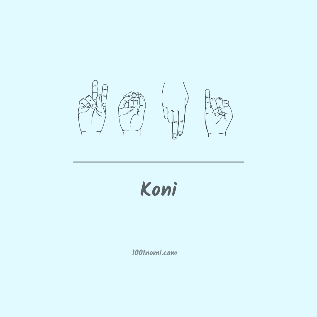 Koni nella lingua dei segni