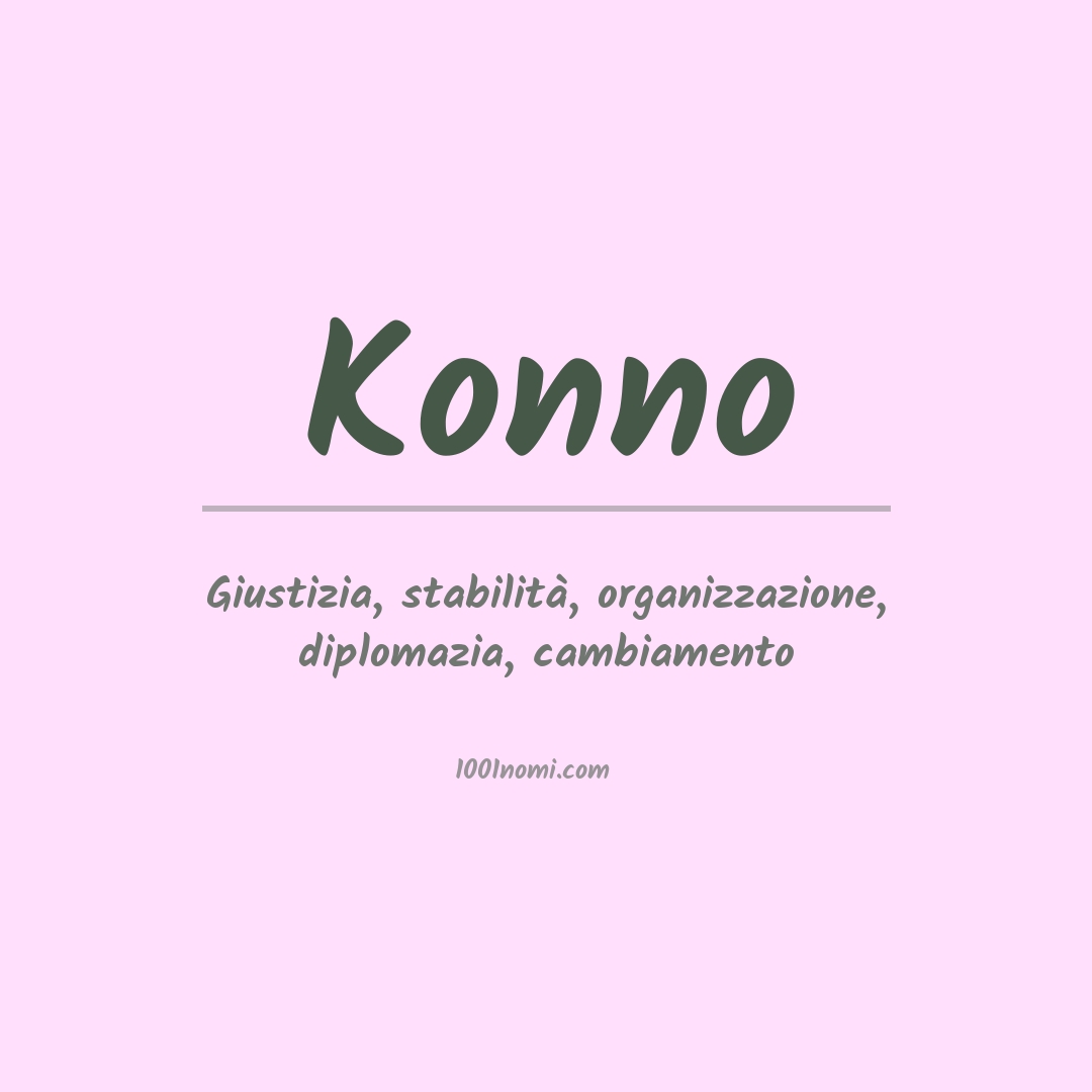 Significato del nome Konno