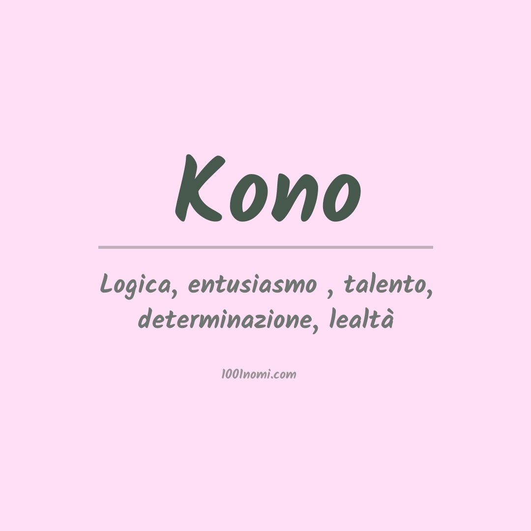 Significato del nome Kono