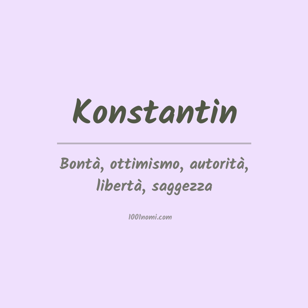Significato del nome Konstantin Significato del nome Konstantin