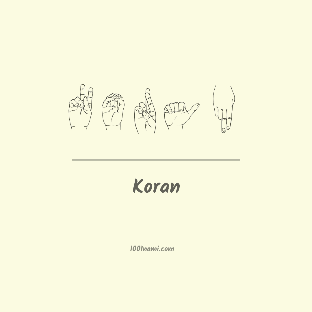 Koran nella lingua dei segni