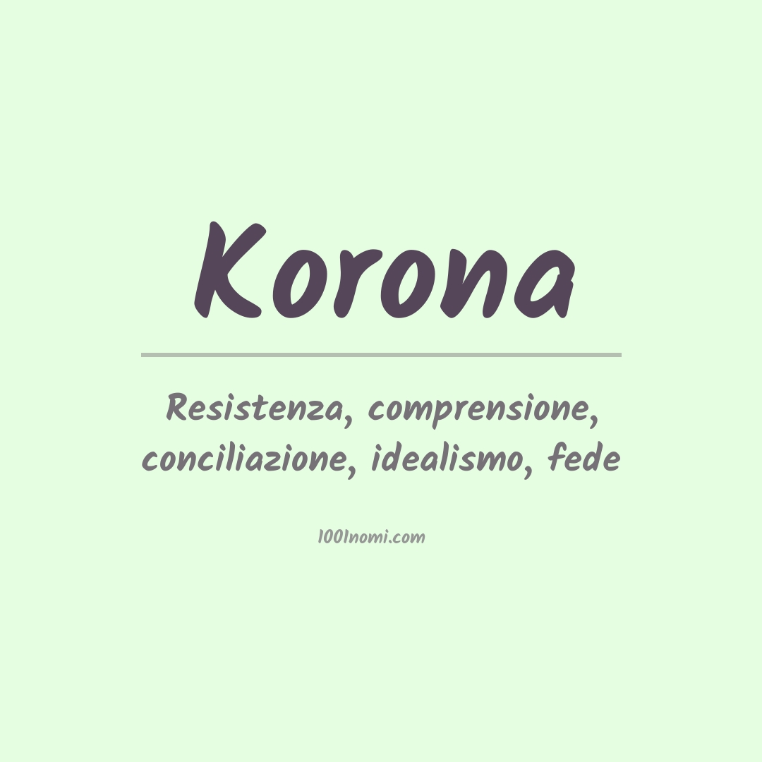 Significato del nome Korona