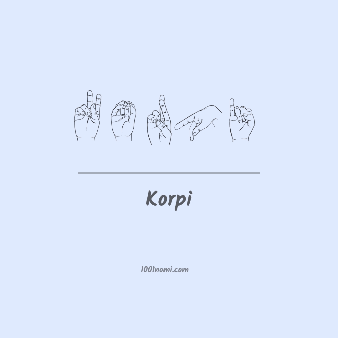 Korpi nella lingua dei segni