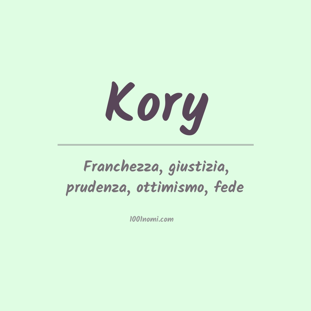 Significato del nome Kory