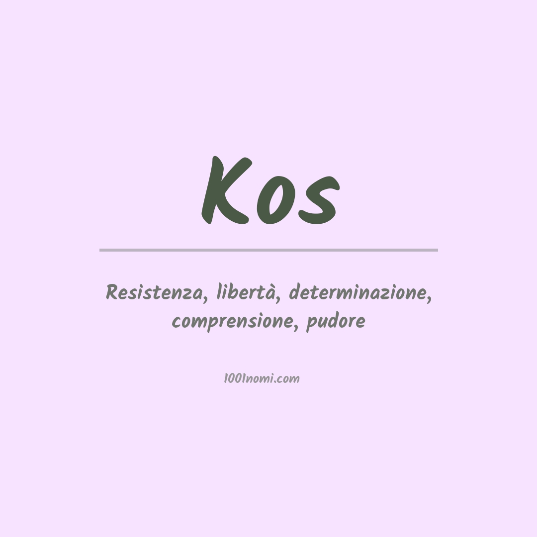 Significato del nome Kos