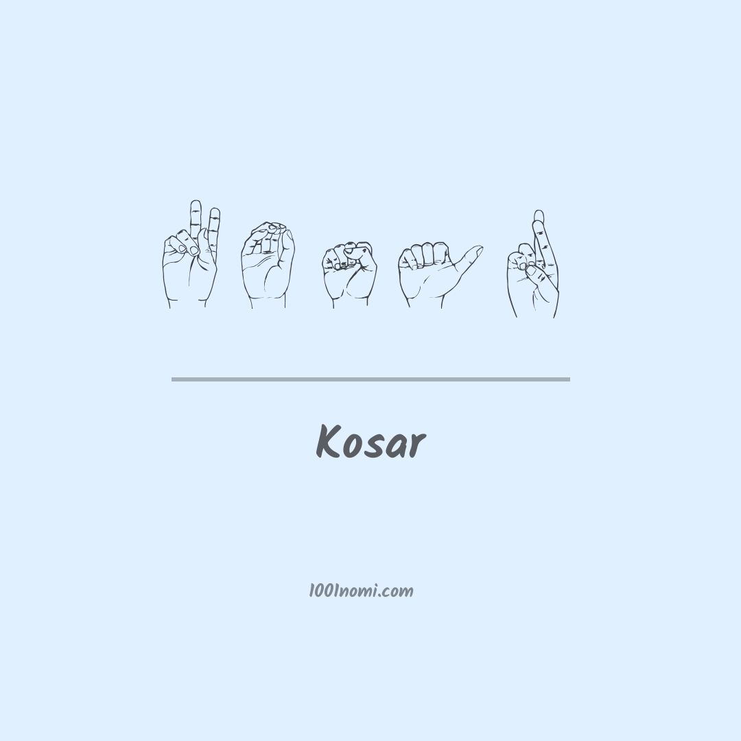 Kosar nella lingua dei segni