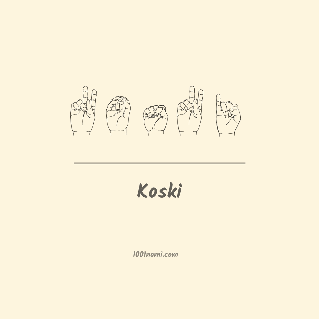 Koski nella lingua dei segni