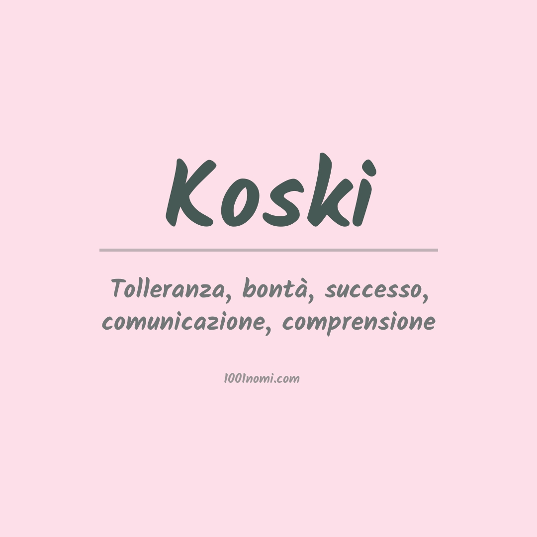Significato del nome Koski