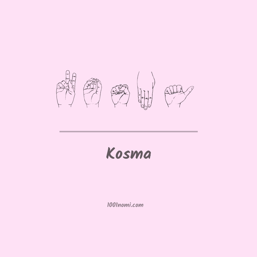 Kosma nella lingua dei segni