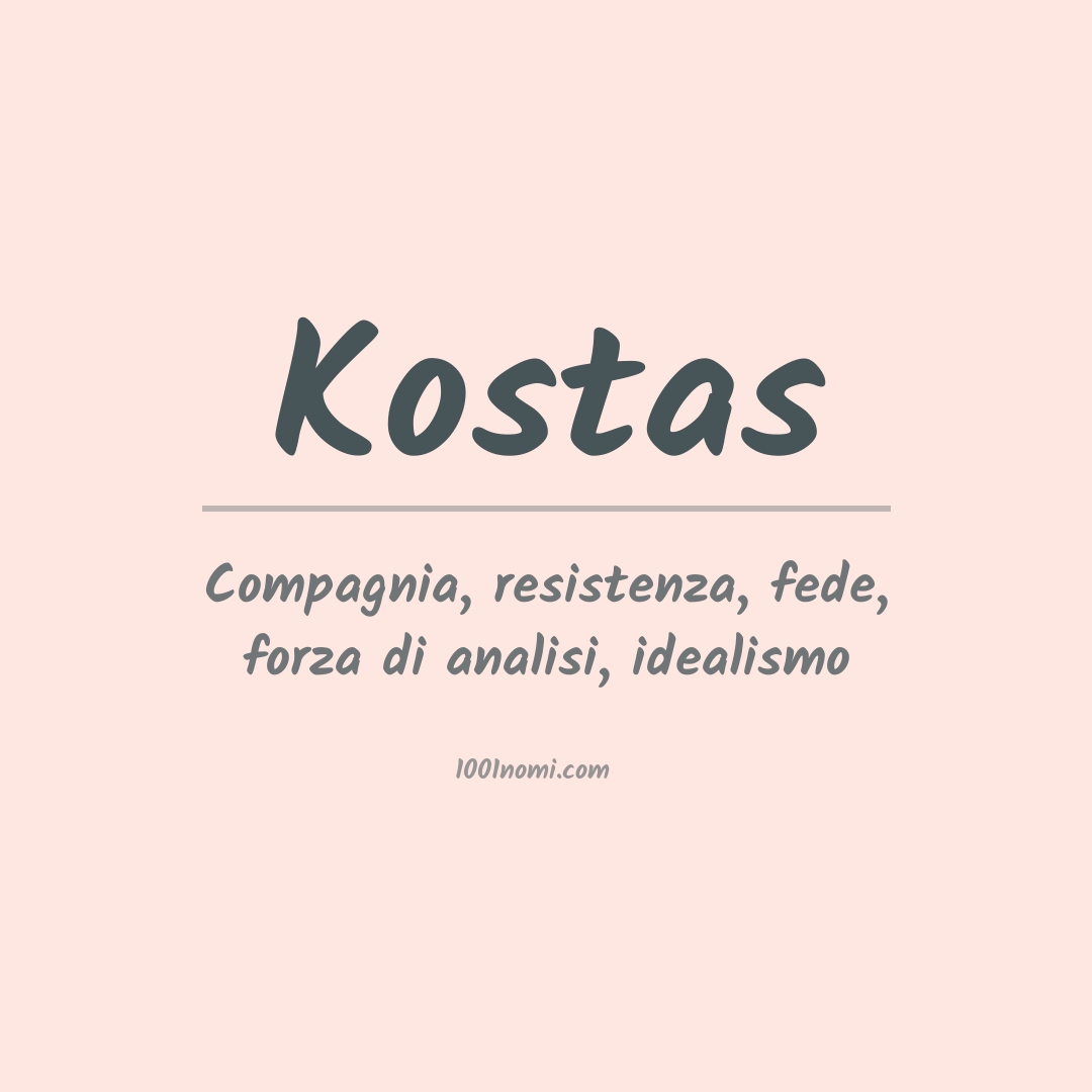 Significato del nome Kostas