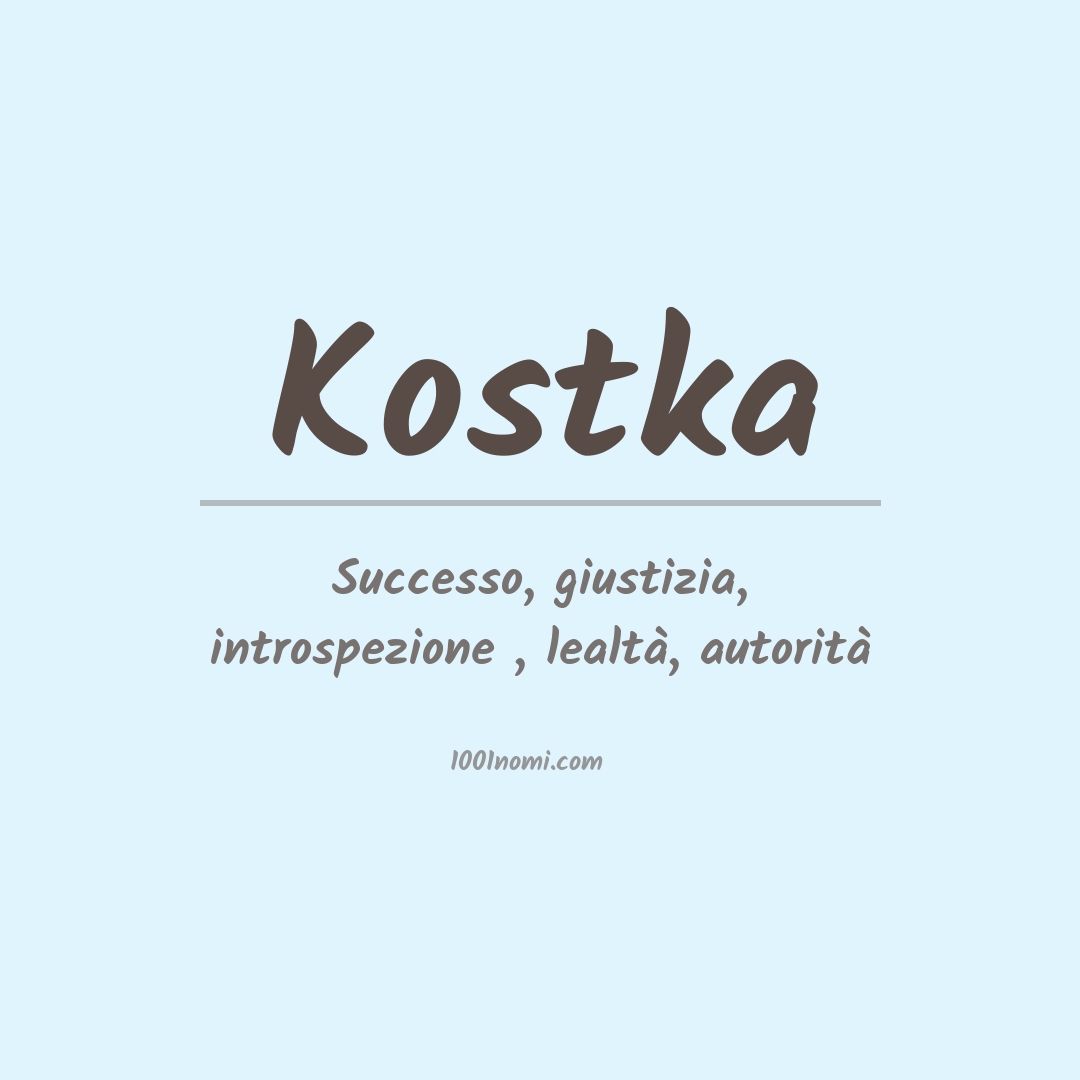 Significato del nome Kostka