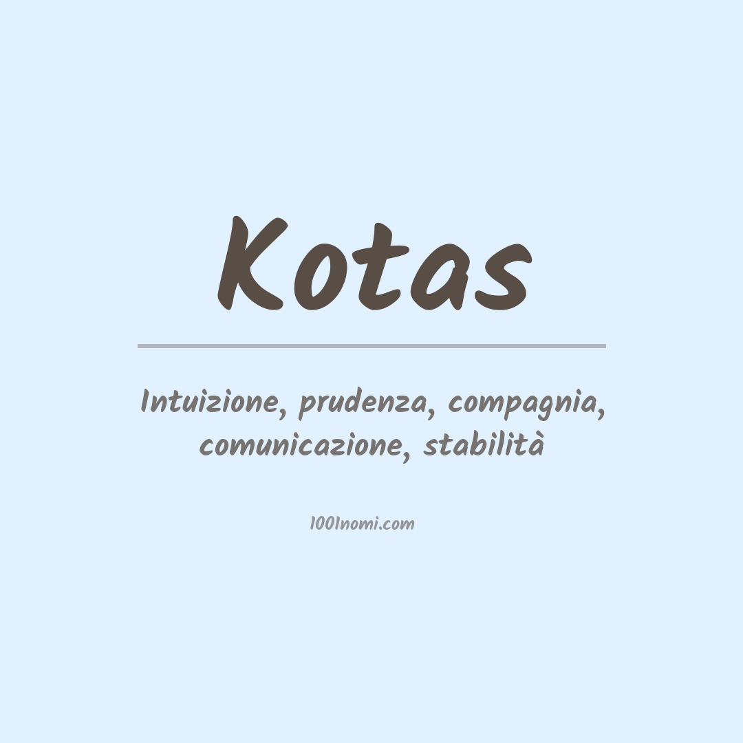 Significato del nome Kotas