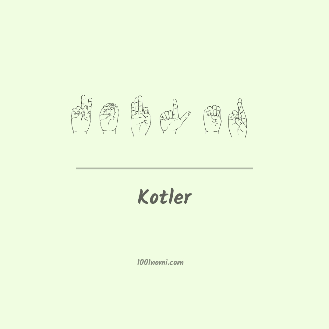 Kotler nella lingua dei segni Kotler nella lingua dei segni