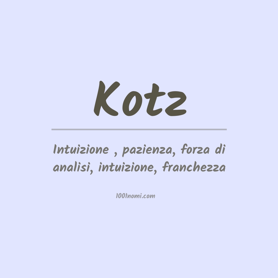 Significato del nome Kotz