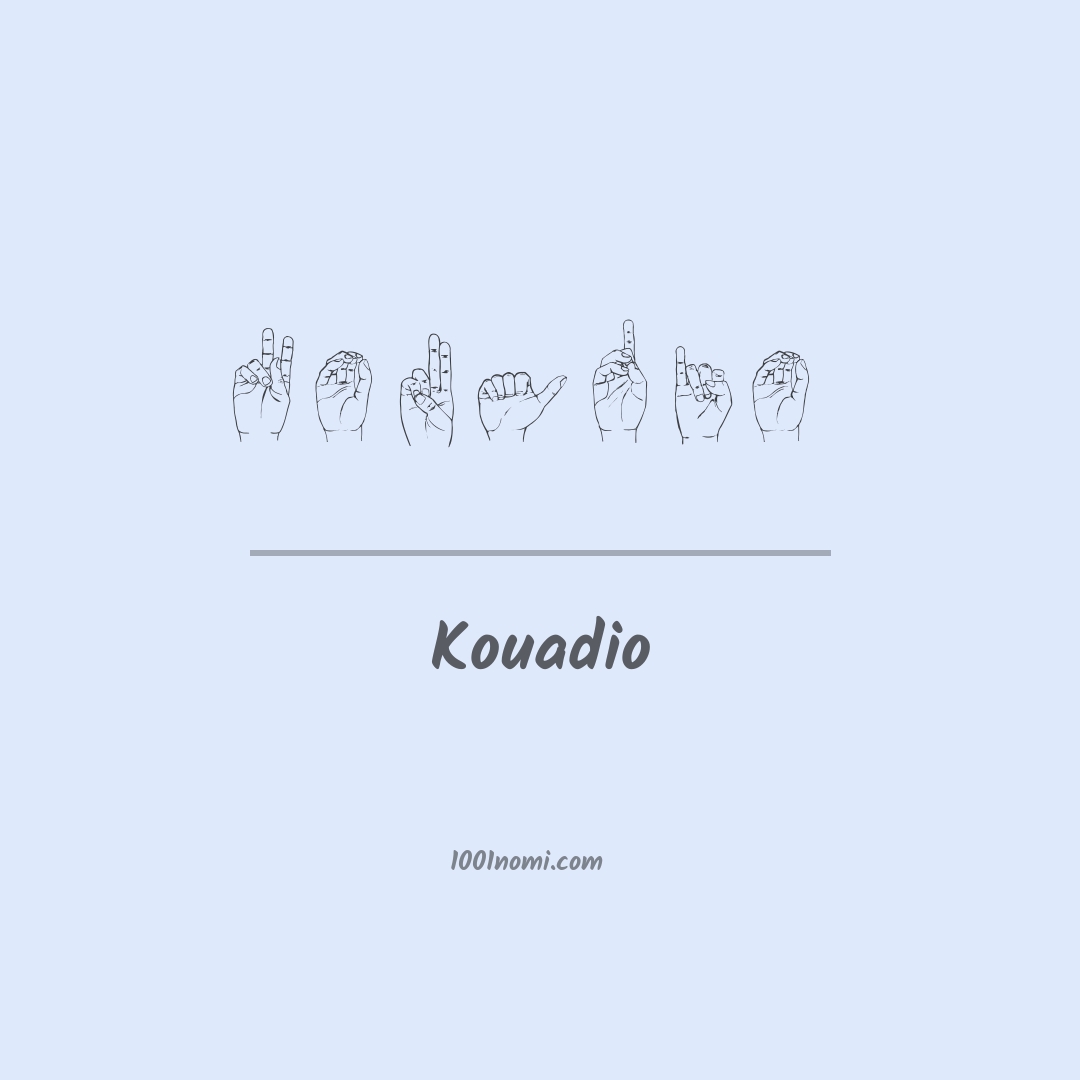 Kouadio nella lingua dei segni