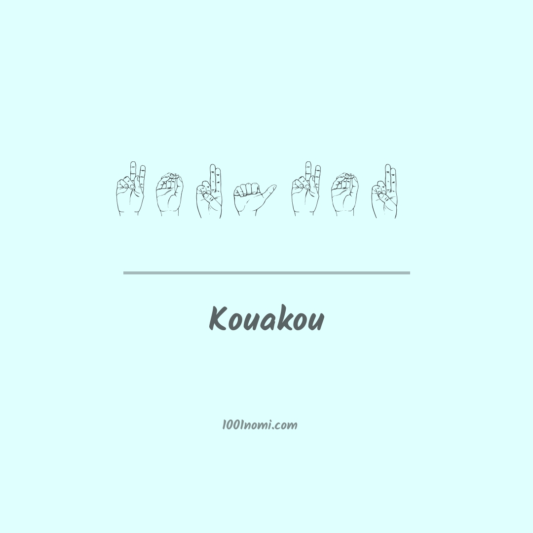 Kouakou nella lingua dei segni