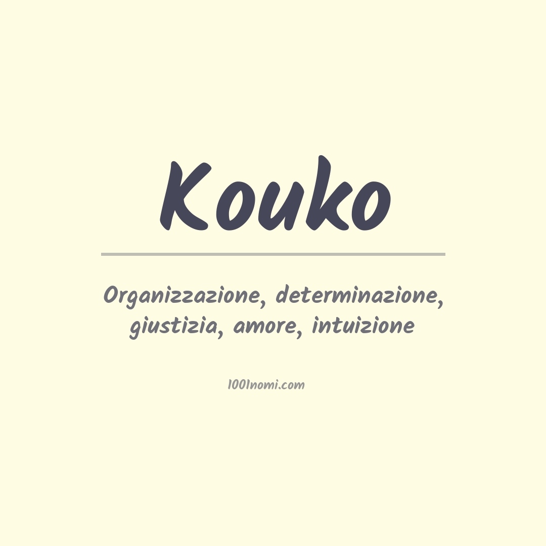 Significato del nome Kouko