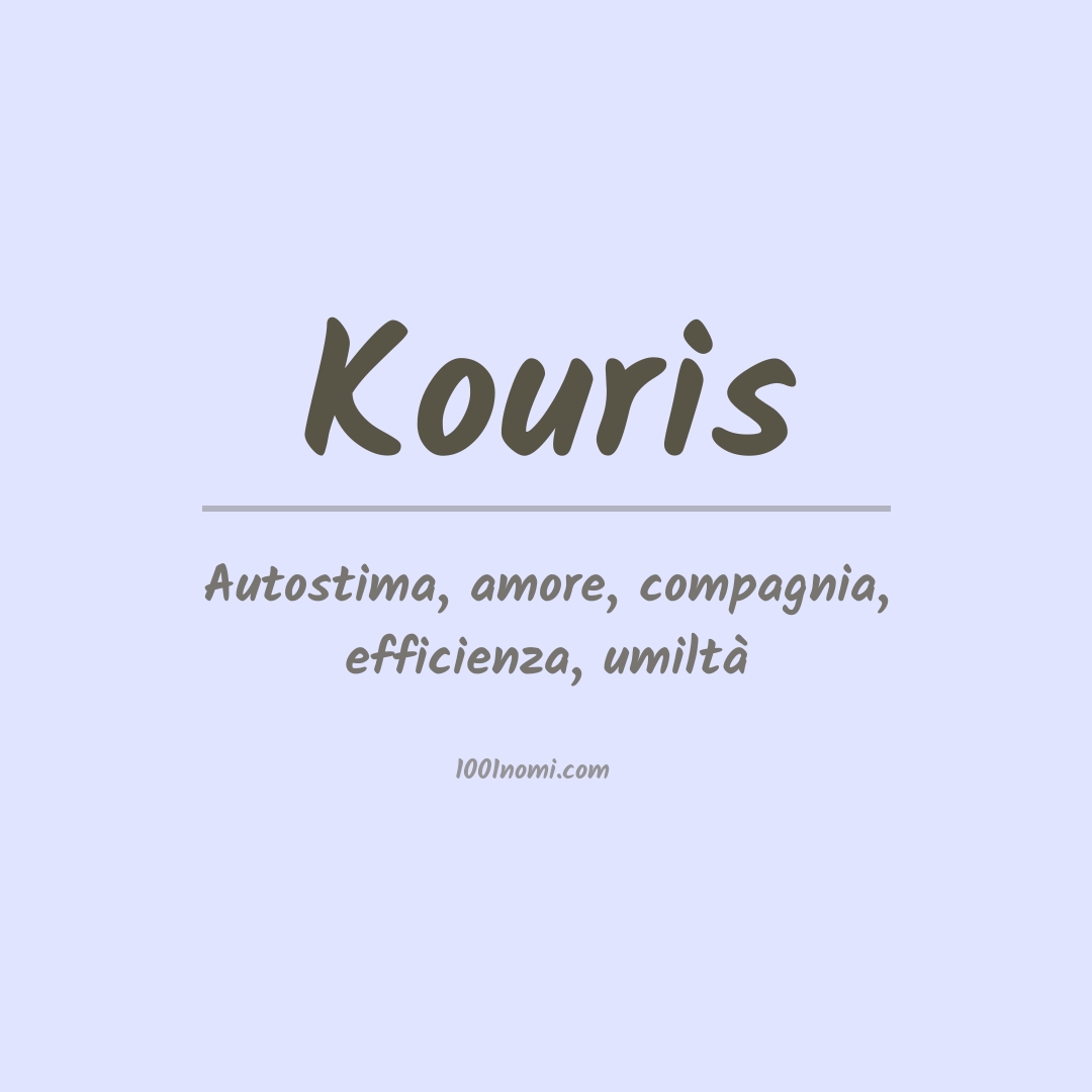 Significato del nome Kouris Significato del nome Kouris