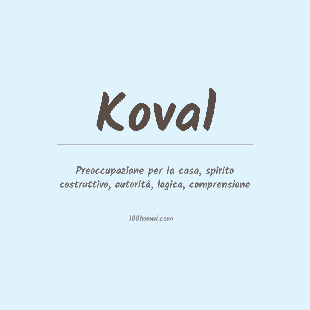 Significato del nome Koval