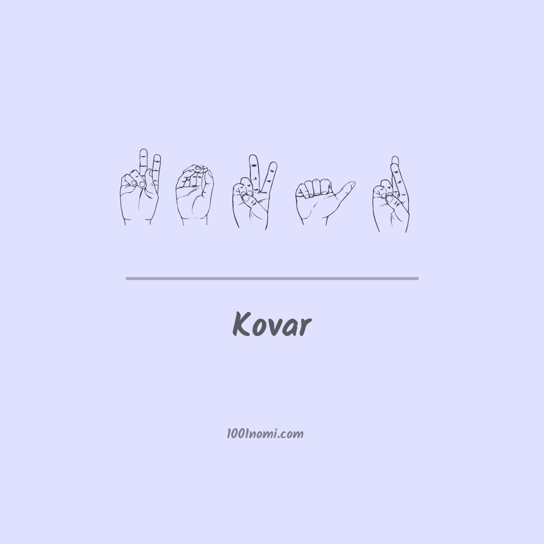 Kovar nella lingua dei segni
