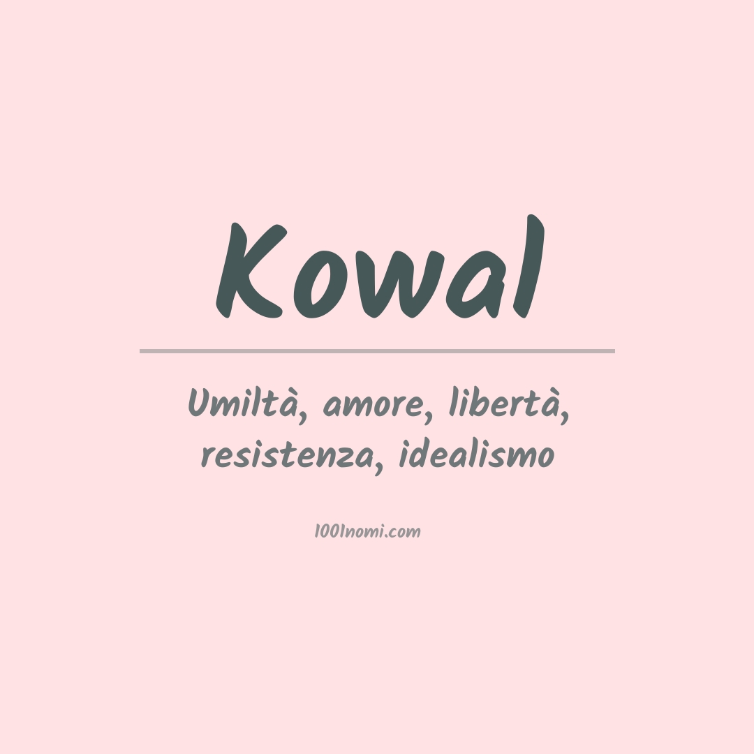 Significato del nome Kowal