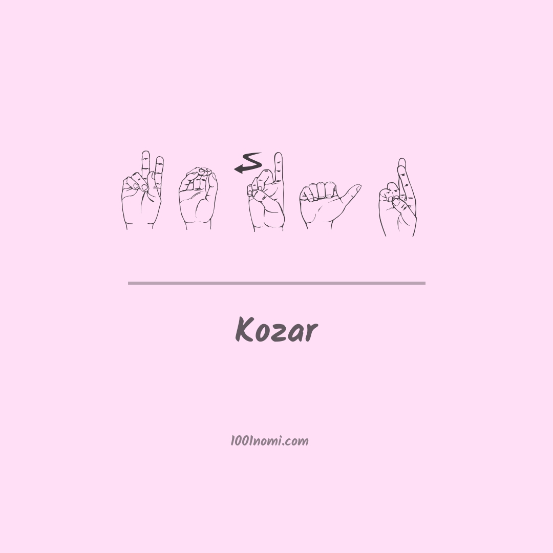 Kozar nella lingua dei segni