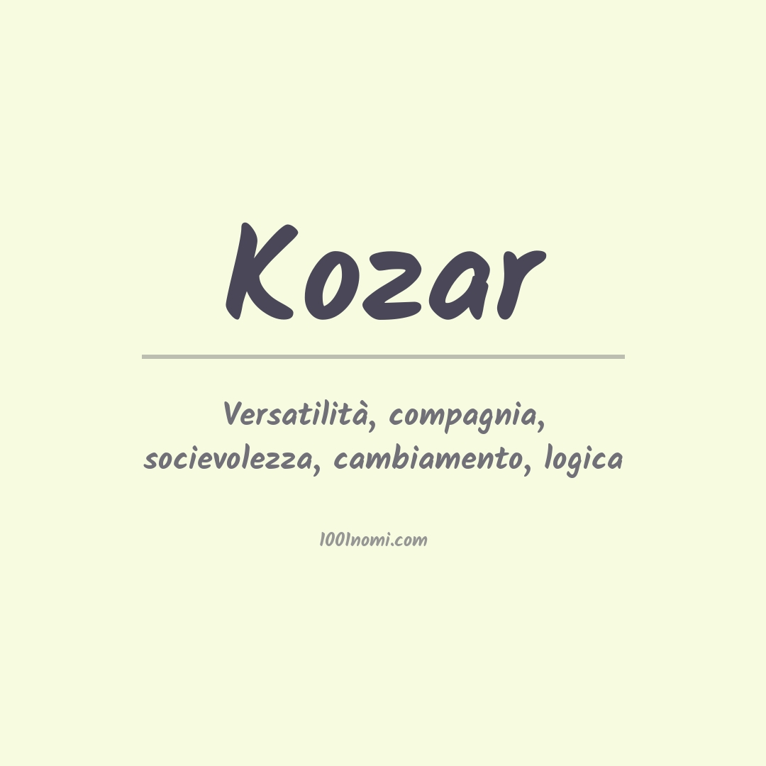 Significato del nome Kozar