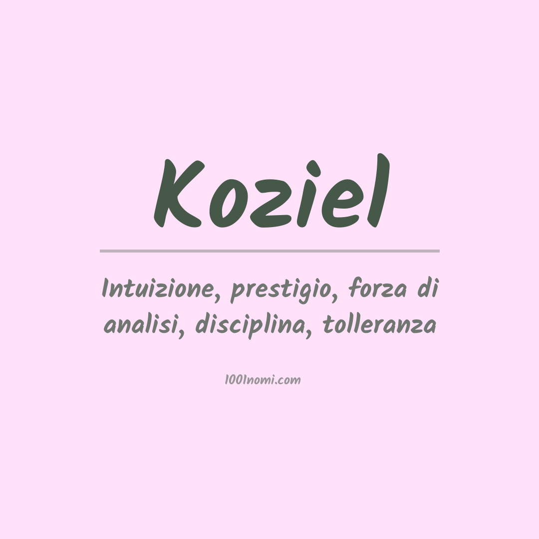 Significato del nome Koziel