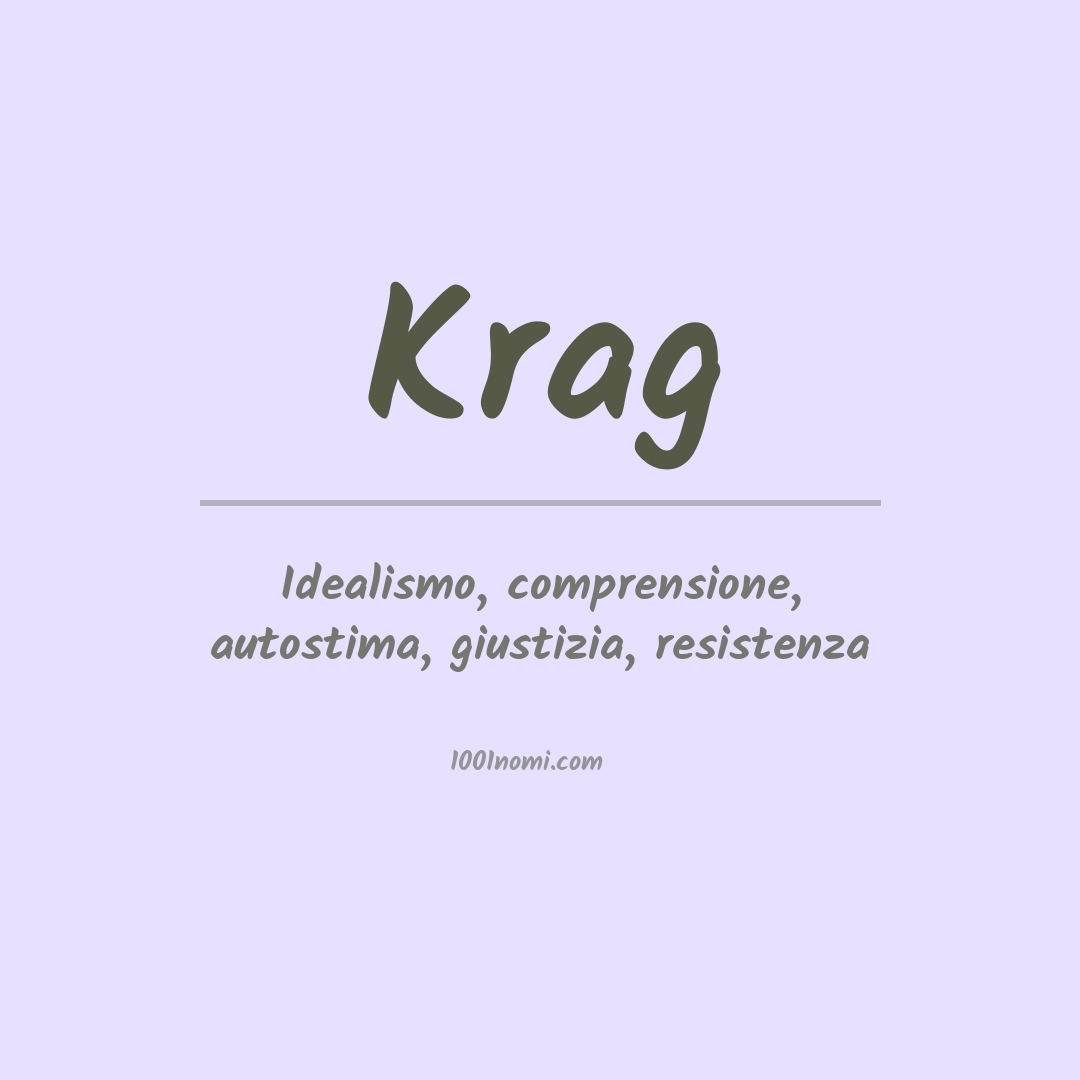 Significato del nome Krag